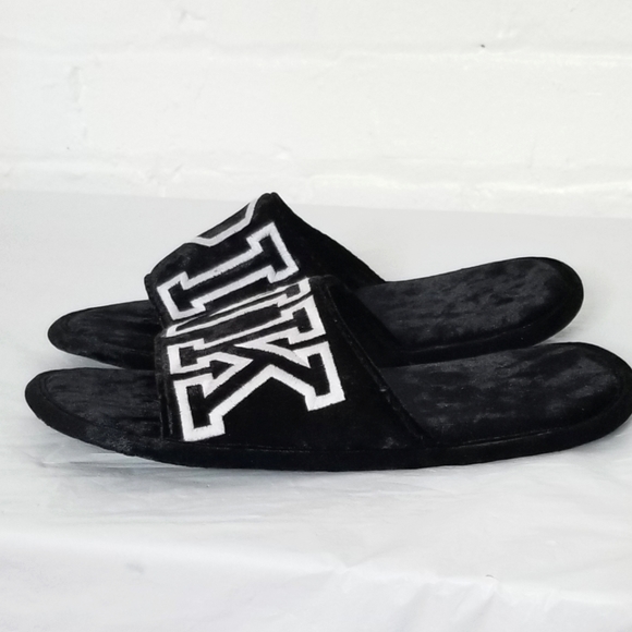 Pink Victoria's Secret Black Slippers - Picture 3 of 6
